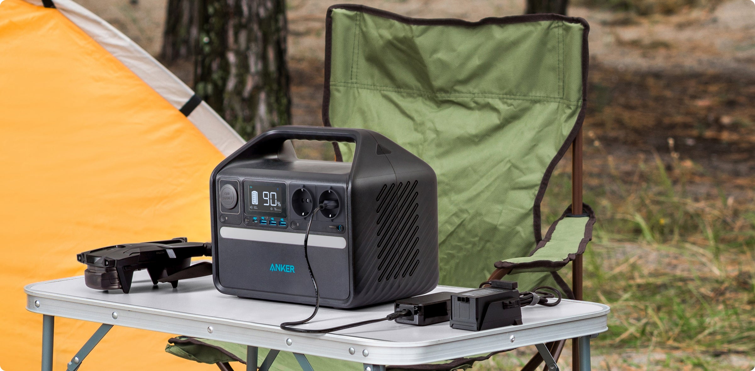 Зарядная станция ANKER 535 PowerHouse-512Wh/AC-500W/USB-C-60W/3xUSB/1xCar/MPPT LiFePO (A1751311) ANKER - фото 8