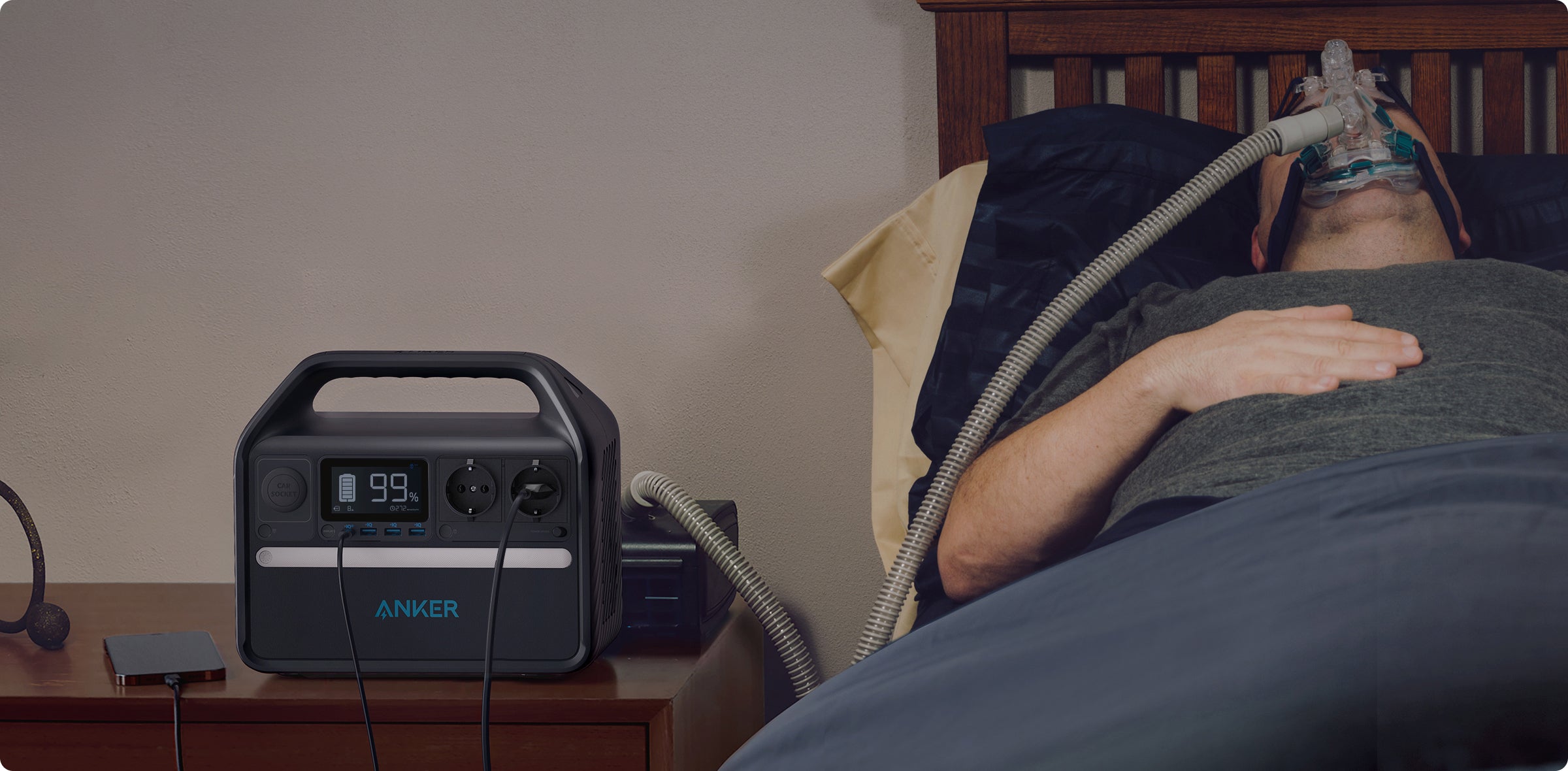 Зарядная станция ANKER 535 PowerHouse-512Wh/AC-500W/USB-C-60W/3xUSB/1xCar/MPPT LiFePO (A1751311) ANKER - фото 9