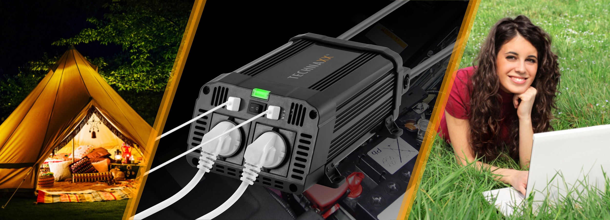 Инвертор автомобильный Technaxx TE16 1200/2400Вт, DC-12В/AC-230В (4753) TECHNAXX - фото 4