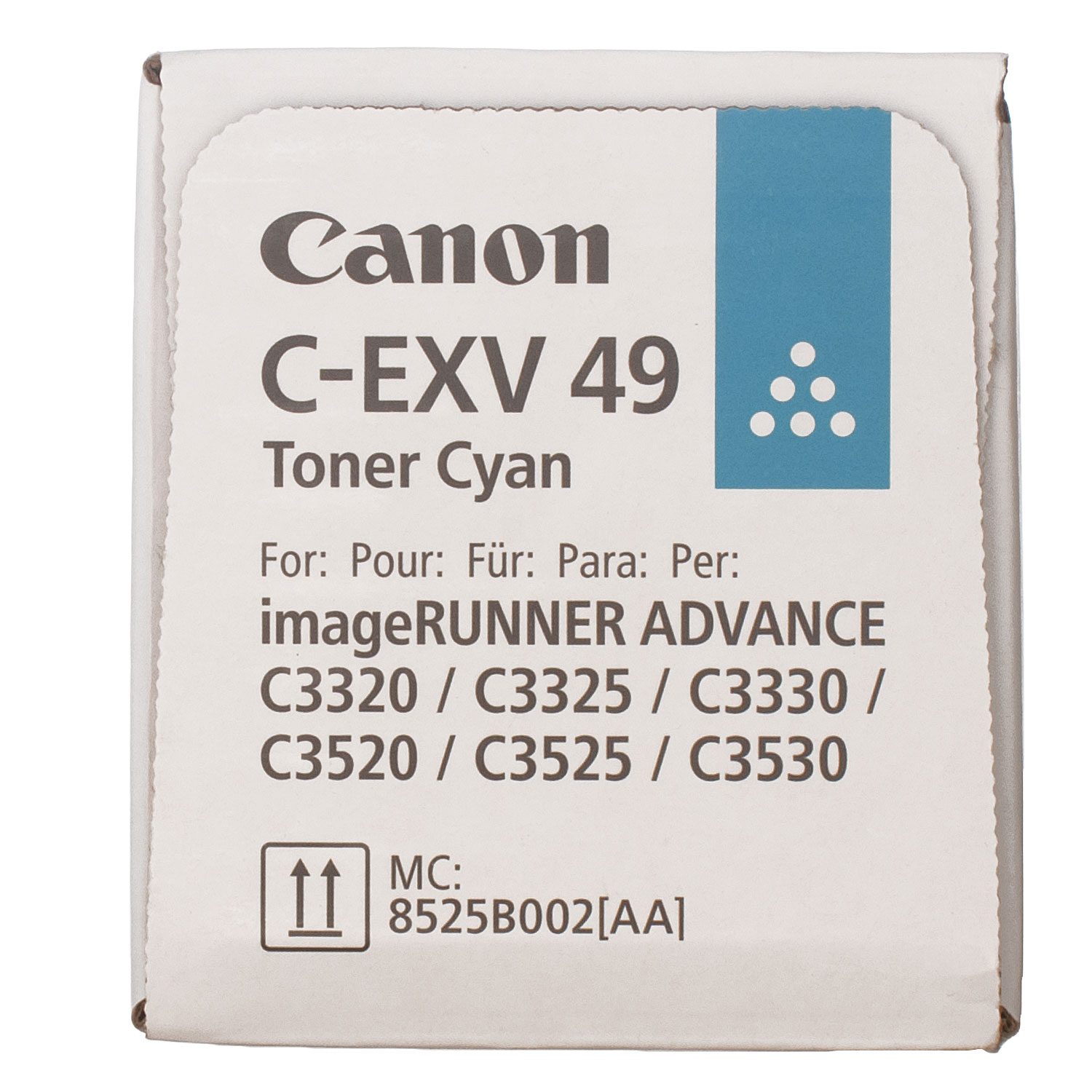 Картрідж для лазерних пристроїв Canon C-EXV49 для iR-C3320/3325/3330 (8524B002), 19000 копій, Cyan Canon - фото 1