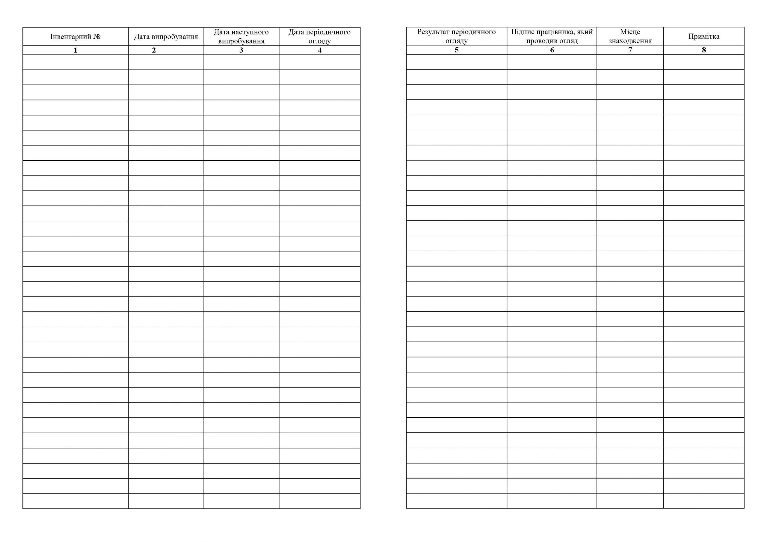 Журнал обліку та зберігання засобів захисту, А4, 48 арк., офсет Україна - фото 1