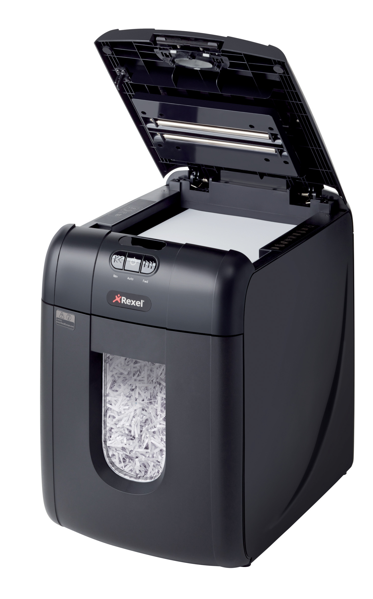 Уничтожитель документов Auto+130X. P4 6лист.,перекрестная резка, корзина 26л Rexel - фото 1