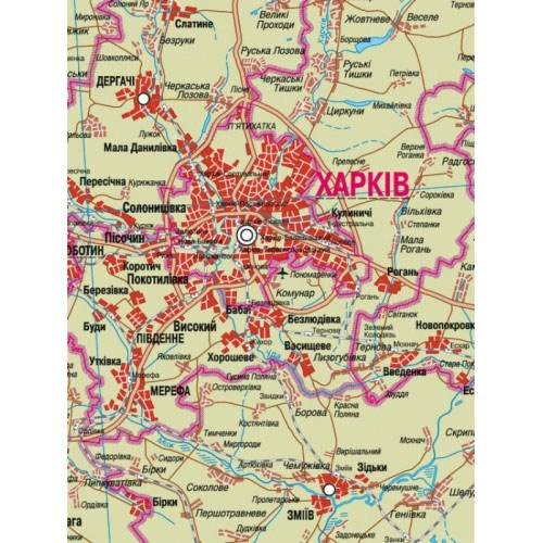 Карта Украины политико-административная 272*184см., масштаб 1:500 000, на планках Украина - фото 1