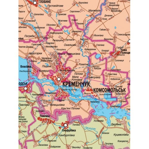 Карта Украины политико-административная 272*184см., масштаб 1:500 000, на планках Украина - фото 2