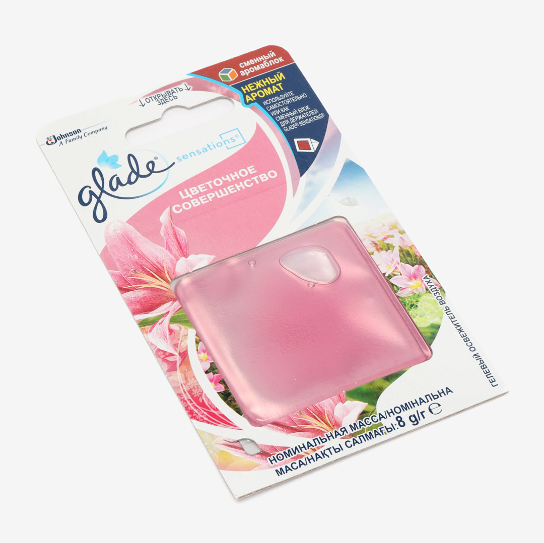 Освежитель воздуха гелевый Glade Sensations арома кристалл, Цветочное совершенство (4620000430810) GLADE - фото 2