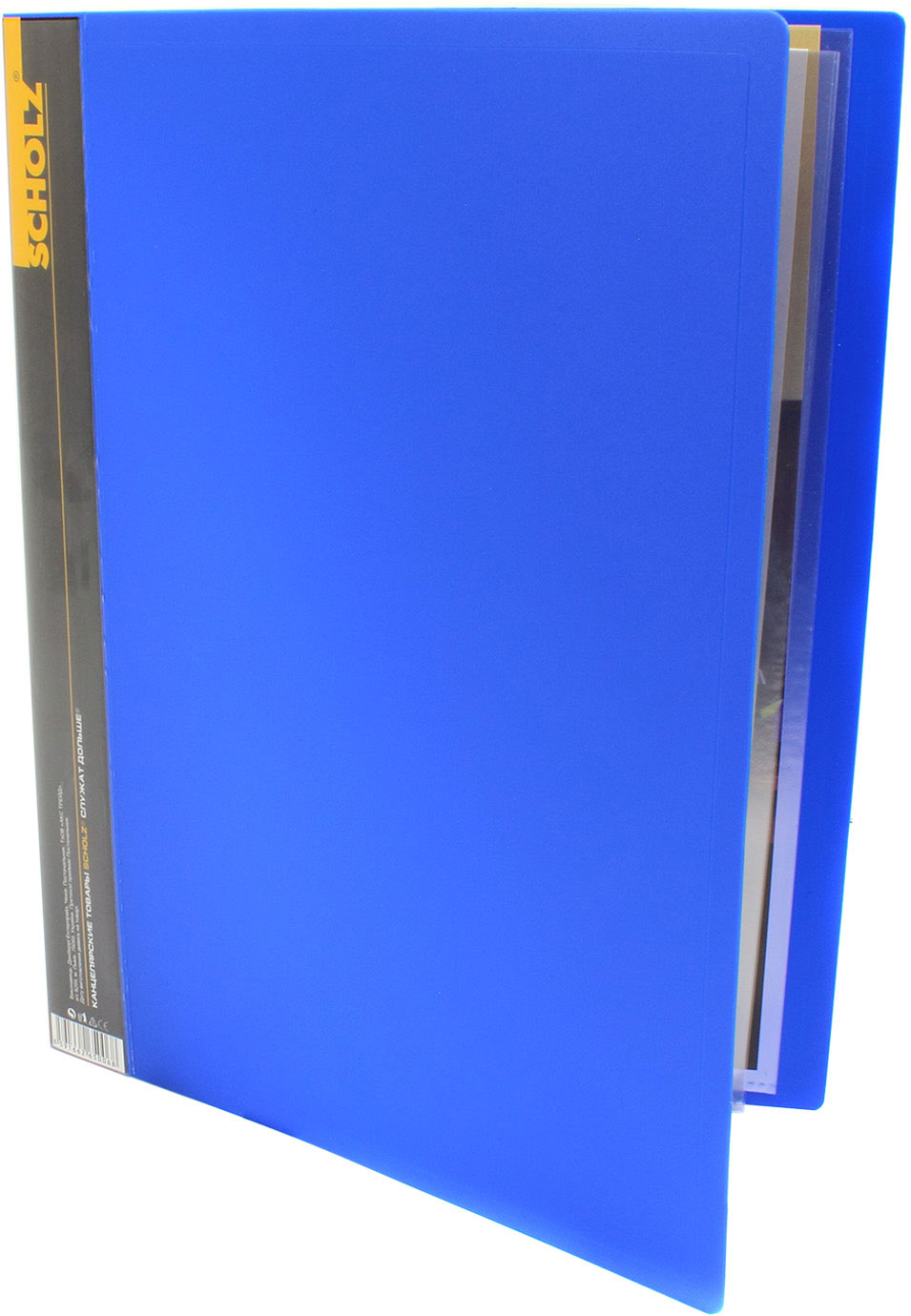 Папка на 10 файлов, пластик толщина 600мкм., син. Scholz - фото 5