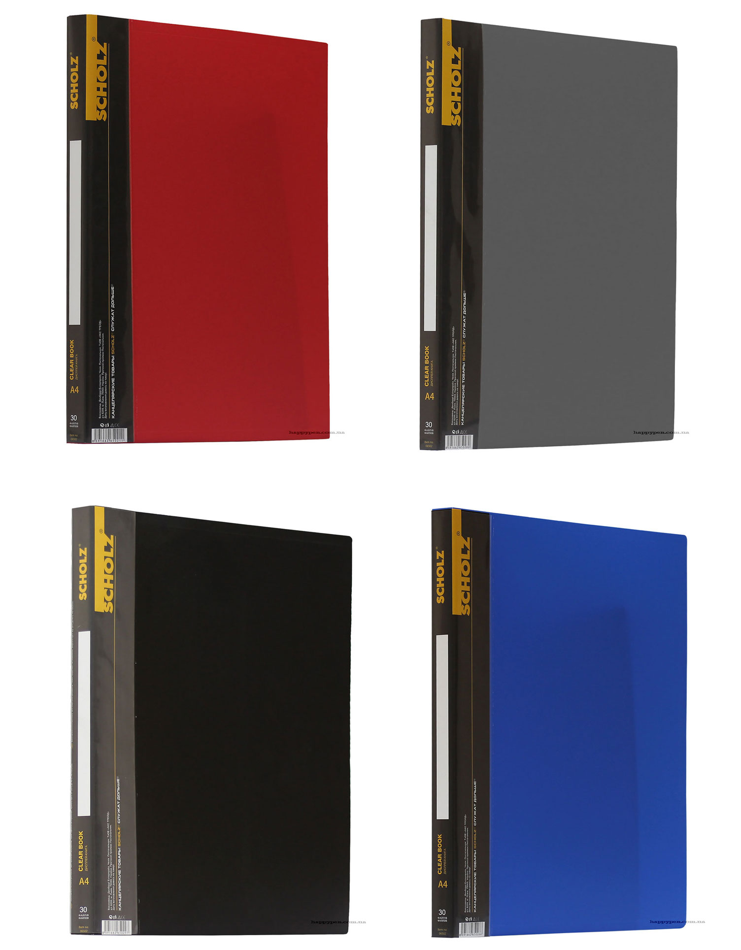 Папка на 30 файлов, пластик толщина 600мкм., син. Scholz - фото 3