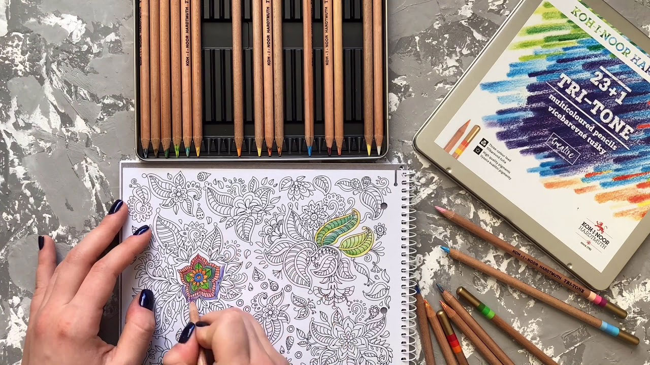 Карандаши цветные, 23+1цв., TRI-TONE, метал./коробка Koh-i-noor - фото 4