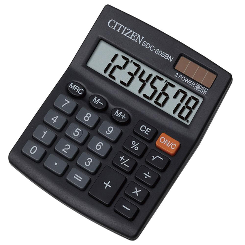 Калькулятор бухгалтерский SDC-805 8 разрядов, 131х102х18,5мм. Citizen - фото 1