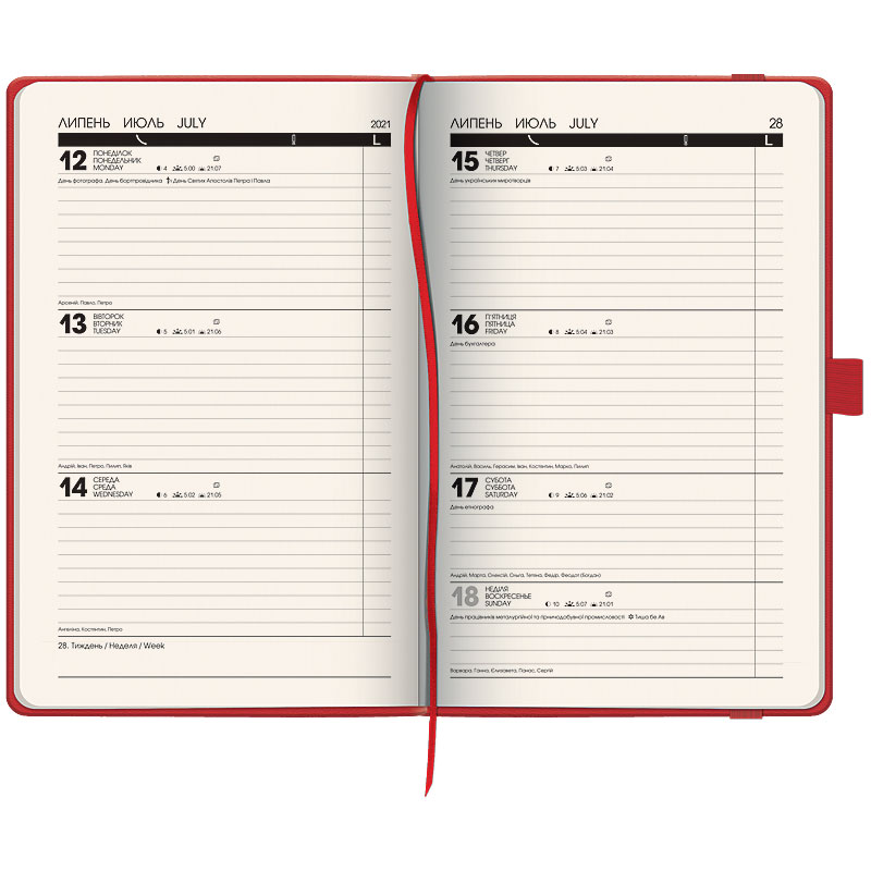 Еженедельник датированный смарт 2021 Strong, красн. Brunnen - фото 3