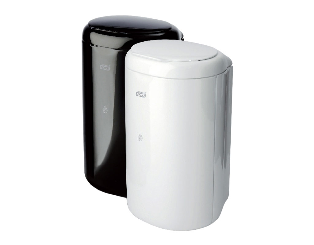Відро для сміття з відкидною кришкою, 5л., настінна, пластик,  чорн. Tork - фото 6