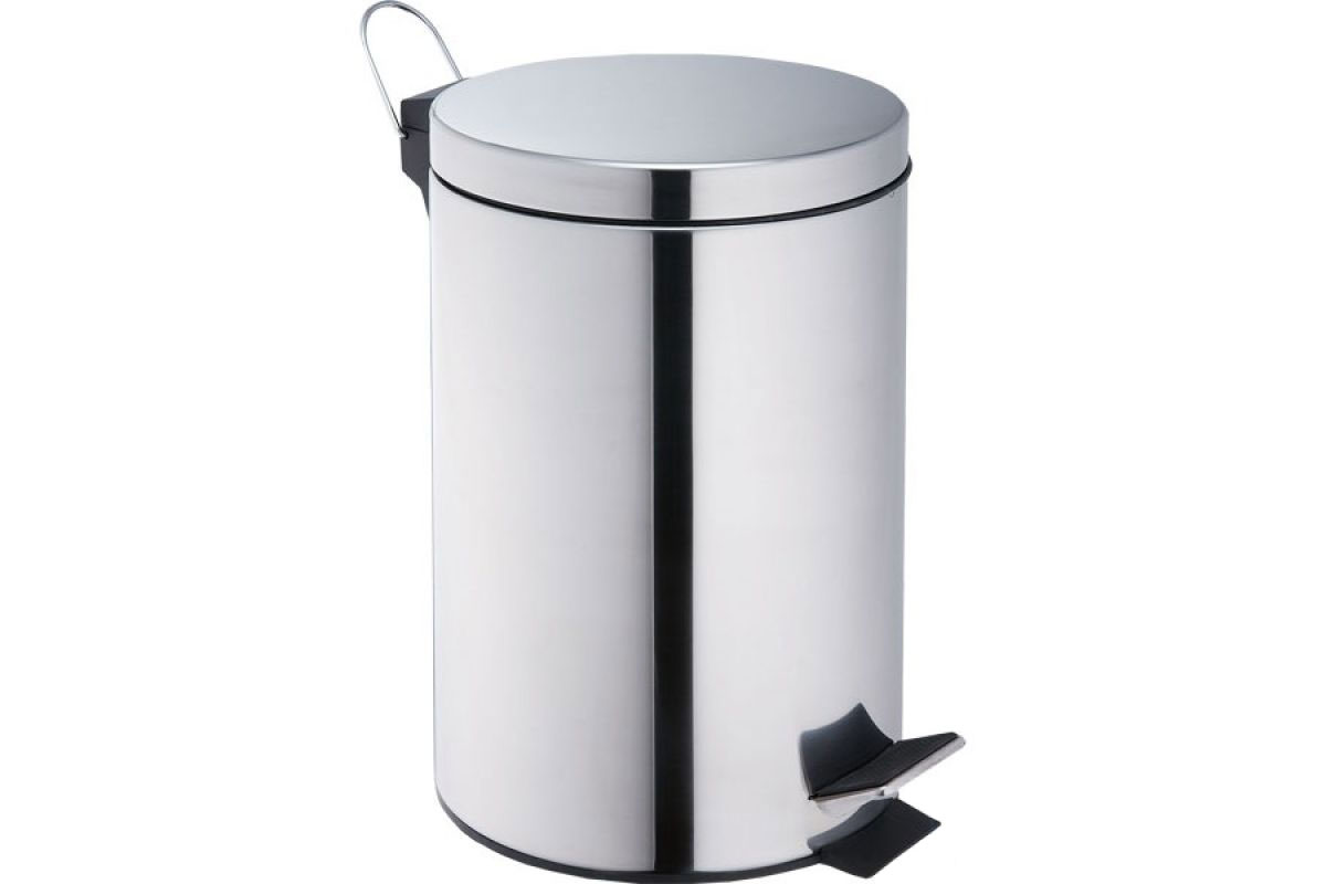 Відро для сміття з педаллю, 12л., метал., глянц. ZG - фото 1
