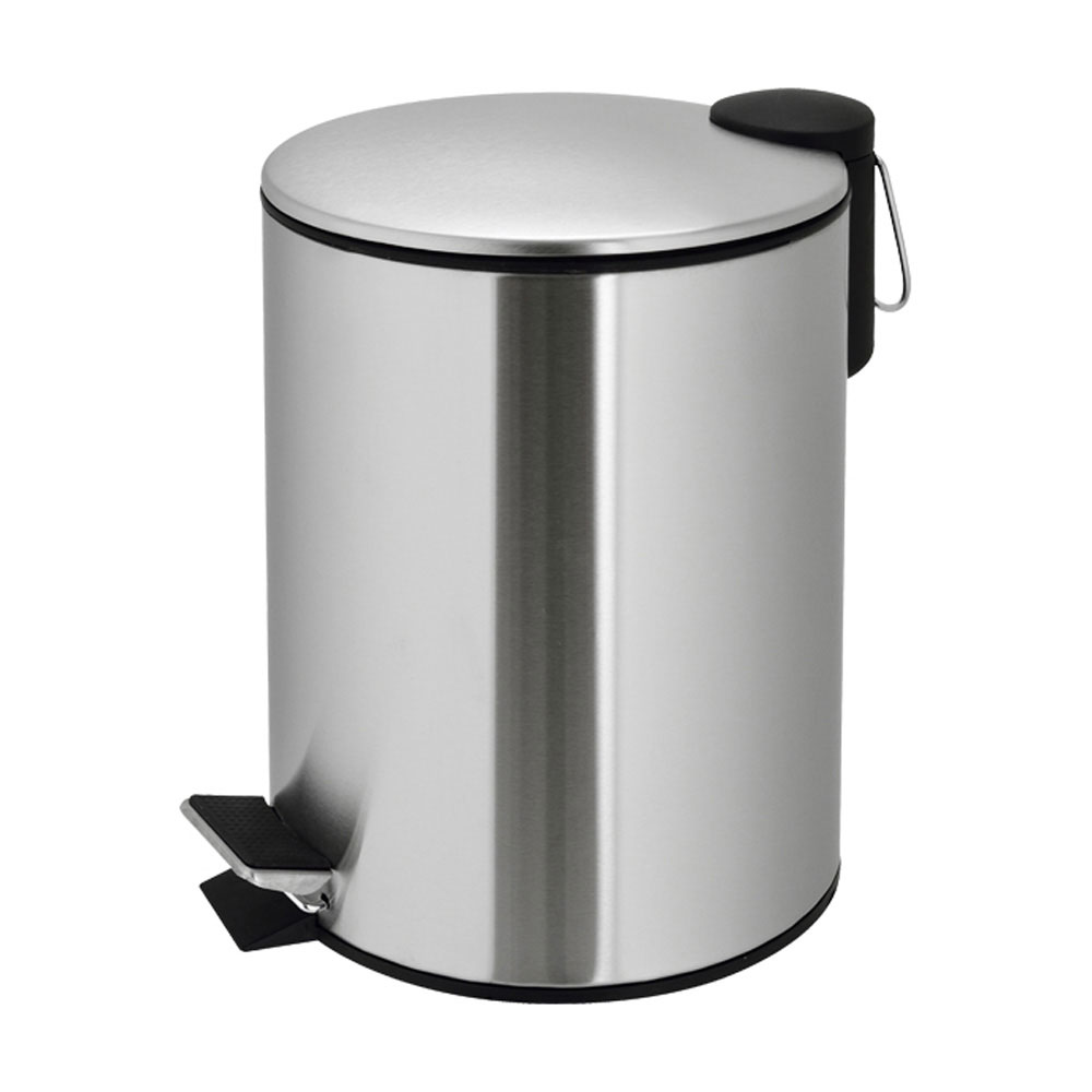 Відро для сміття з педаллю, 12л., метал., матове ZG - фото 1