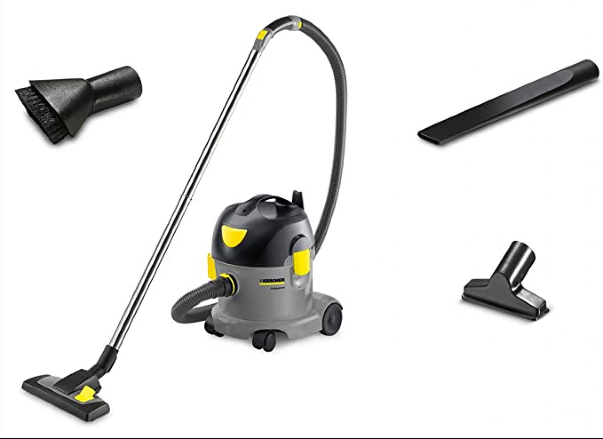 Пылесос профессиональный для сухой уборки T 10/1, серый Kaercher - фото 2