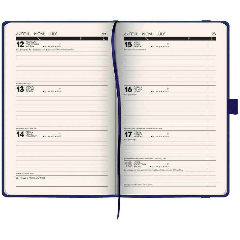 Еженедельник датированный смарт 2021 Strong, син. Brunnen - фото 3