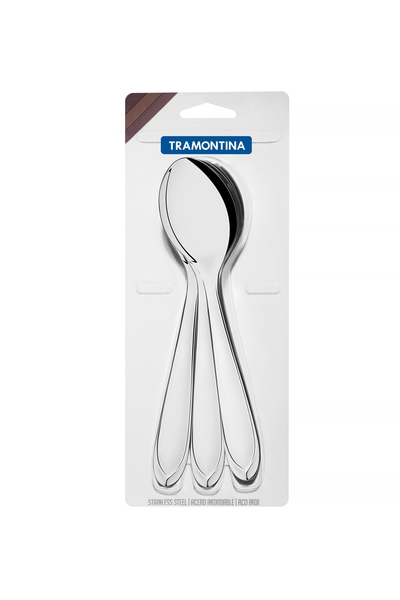 Ложка столовая металлическая Laguna, 3шт/уп. Tramontina - фото 2