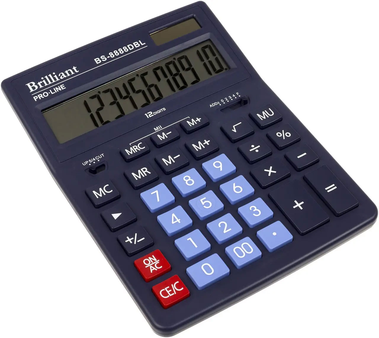 Калькулятор бухгалтерский BS-8888DBL, 12 разрядов, 155х205х35мм., син. Brilliant - фото 1