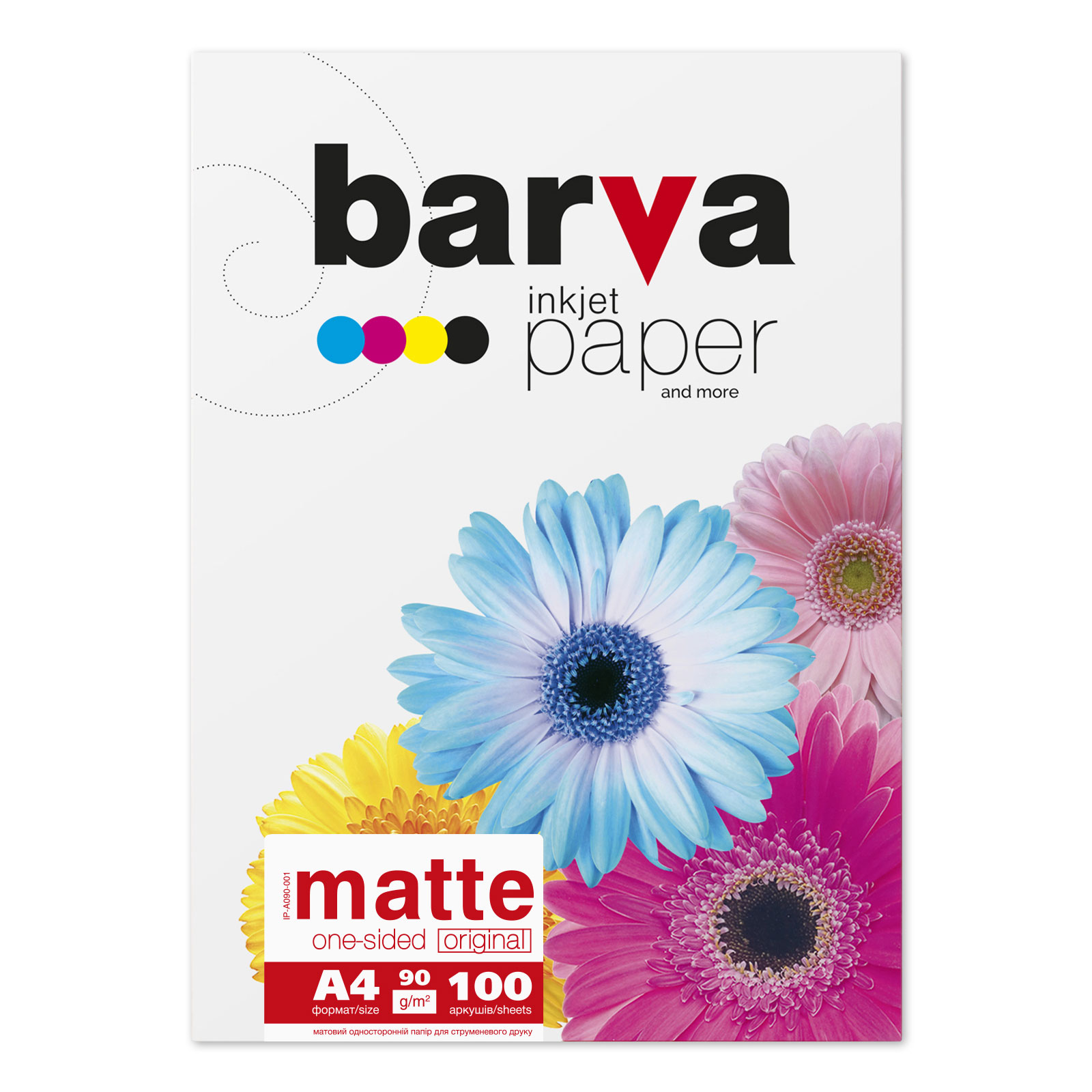 Фотобумага матовая А4, 90гр./м2., 100листов, Original Barva (IP-A090-001), бел. Barva - фото 1