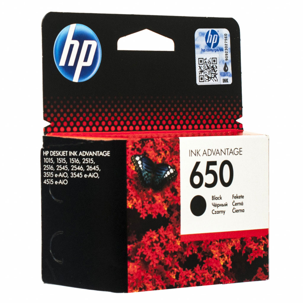 Картридж для струйных устройств HP DJ Ink Advantage 2515 №650 (CZ101AE), черн. оригинальный HP - фото 1