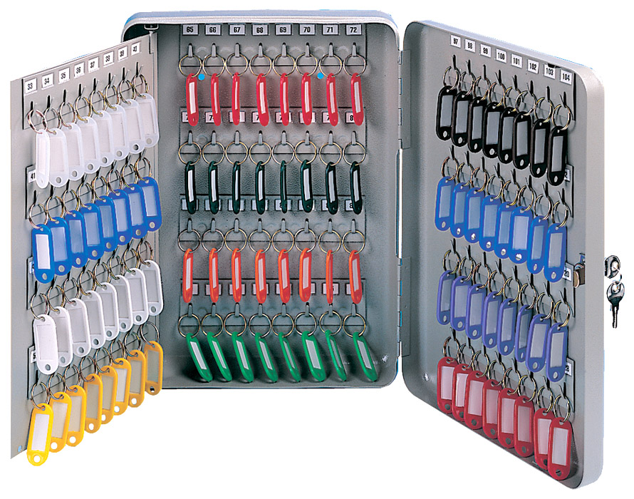 Сейф настінний для 140 ключів металевий, сір. DONAU - фото 1