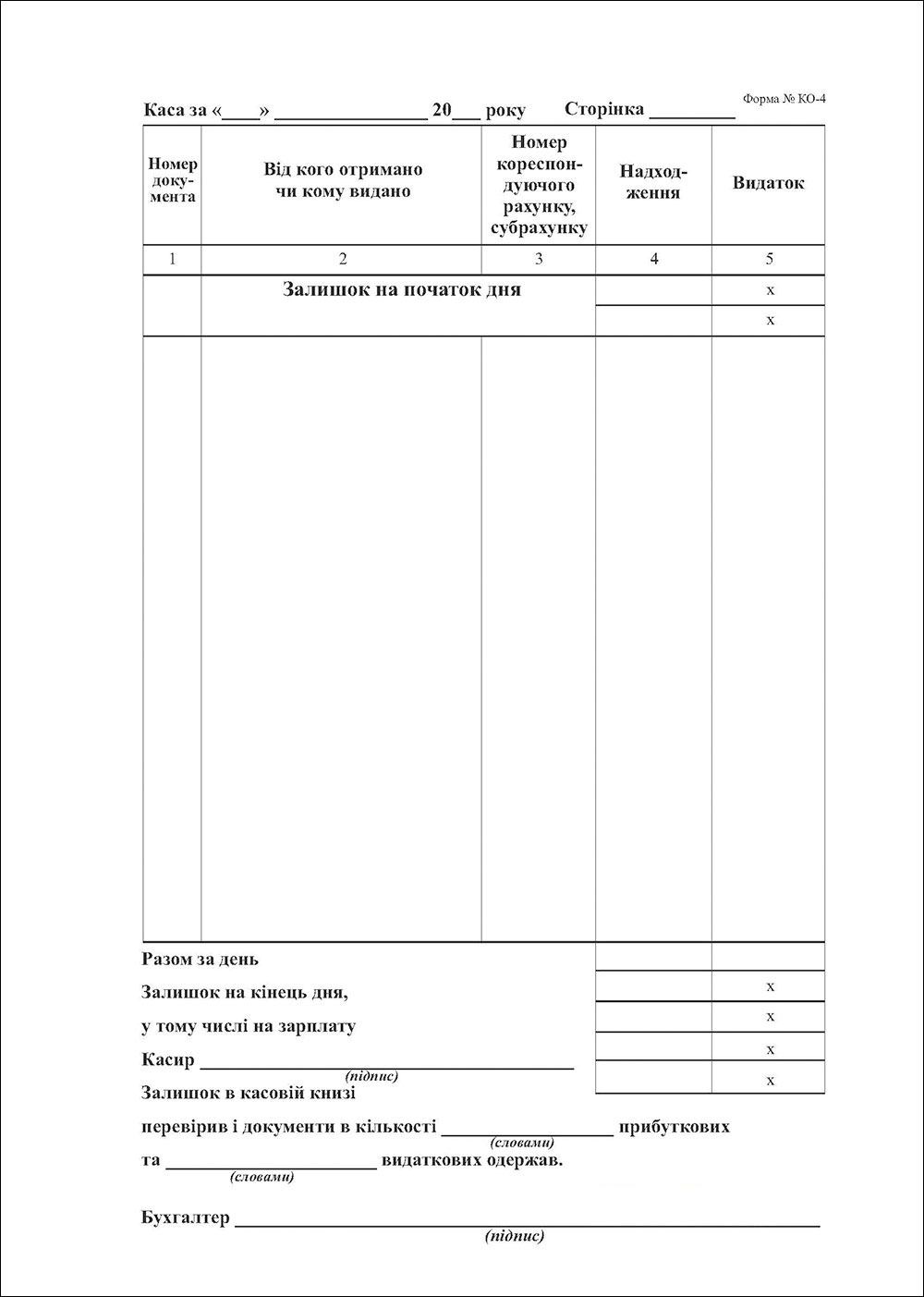 Касова книга А5, 100арк., с/к, вертикальна Україна - фото 3