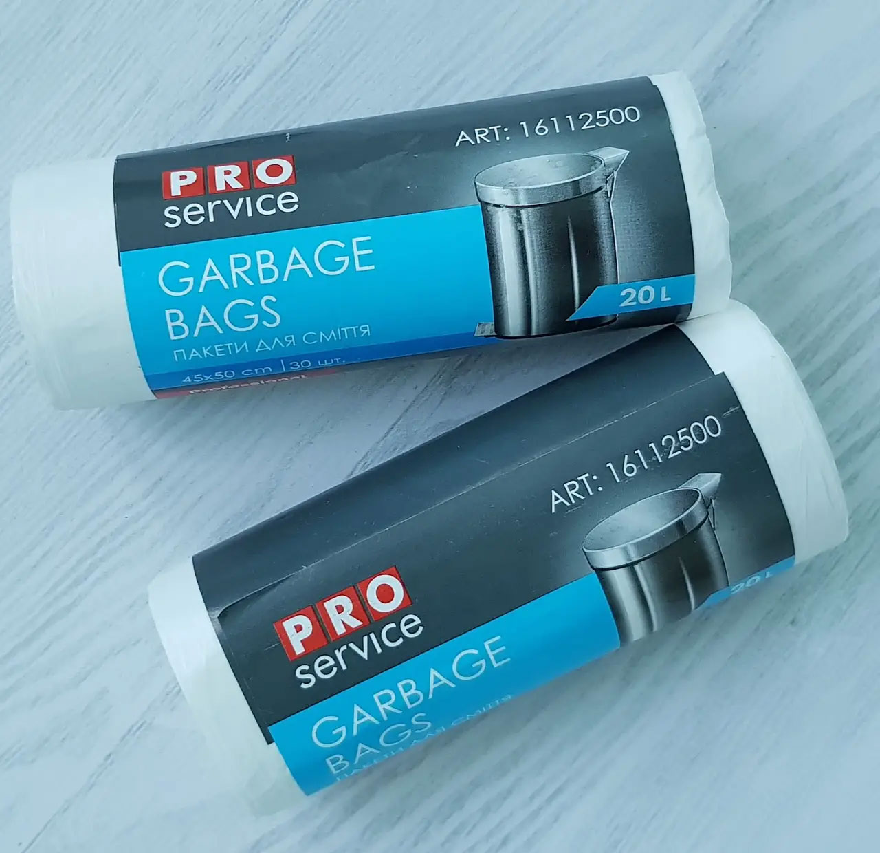 Мішок для сміття на 20л., 45*50см.*30шт/рул., біл. PROservice - фото 1