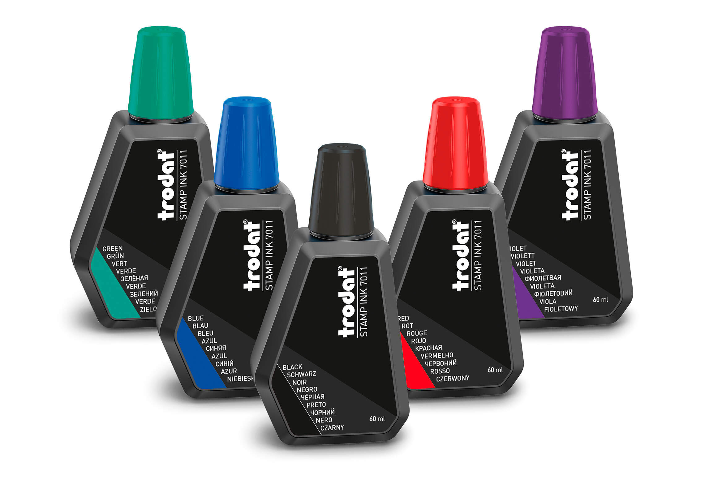 Краска штемпельная 7011, 60мл., зелен. Trodat - фото 1
