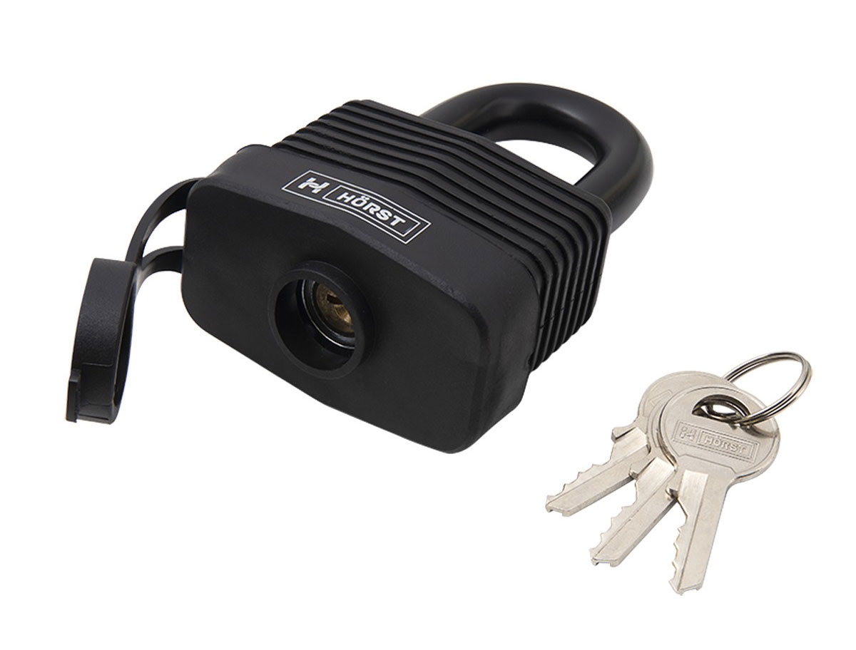 Замок навісний вологостійкий HR-WLS-50E, ламінована сталь, 50мм HORST - фото 1