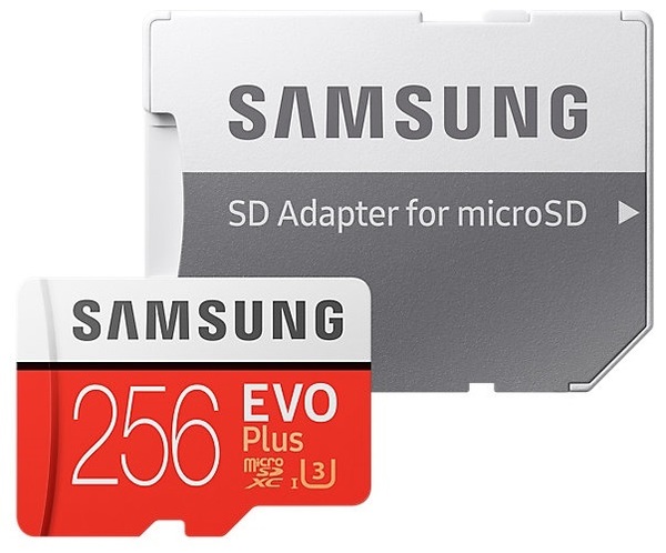 Карта пам'яті microSDXC 256Gb EVO Plus C10 UHS-I 100/90MB/s [MB-MC256GA/RU] + перехідник SD SAMSUNG - фото 1