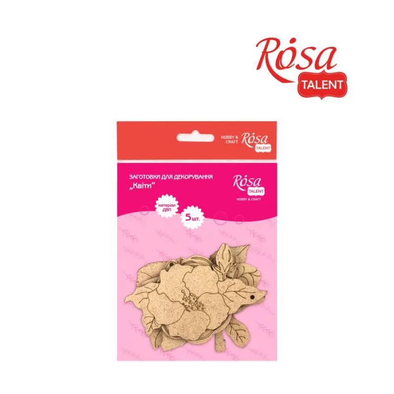 Набір для декорування ДВП, 5шт./уп. асорті Rosa Talent - фото 1