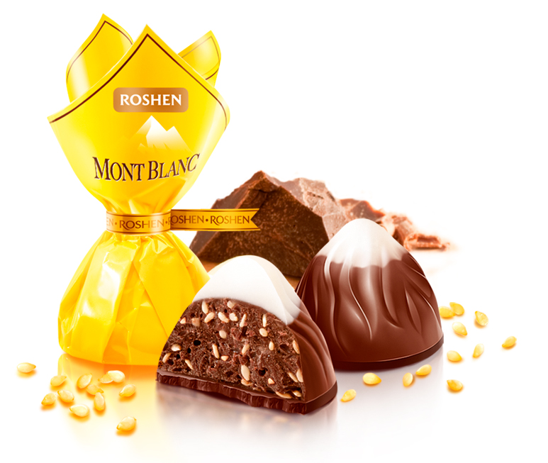 Конфеты Монблан с сезамом, 0,8кг. Roshen - фото 1