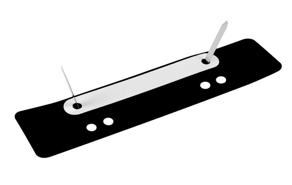 Швидкозшивач міні з перфорацією, (25шт/уп.), , чорн. BuroMax - фото 1