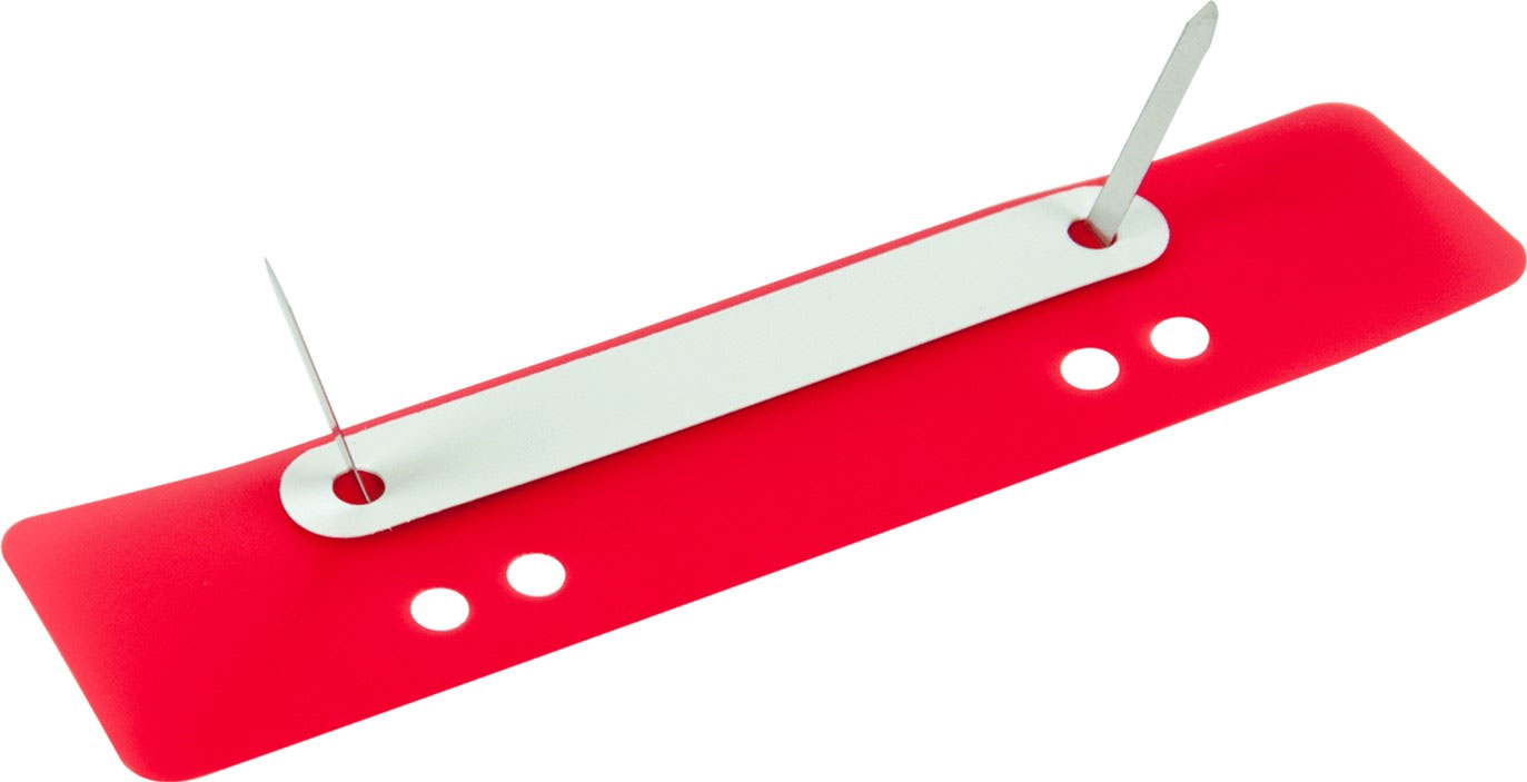 Швидкозшивач міні з перфорацією, (25шт/уп.), черв. BuroMax - фото 1