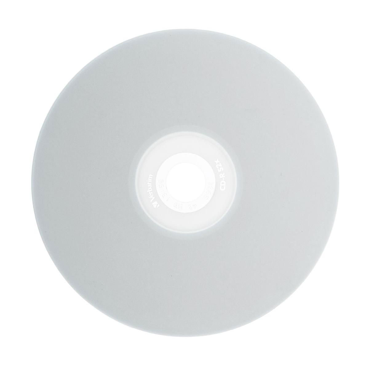 Диск CD-R 700Mb/80min 52x 25шт/уп. Cake Box Printable Verbatim - фото 3