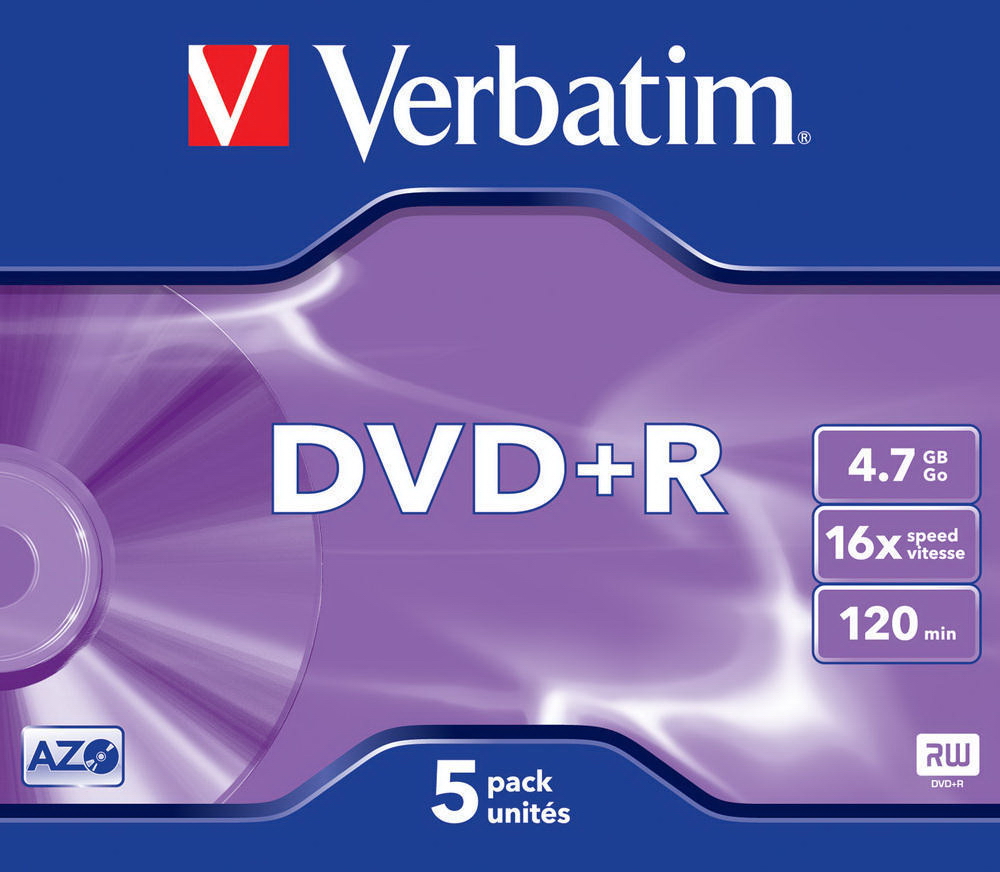 Диск DVD+R 4.7 Gb/120min 16x slim Verbatim - фото 3