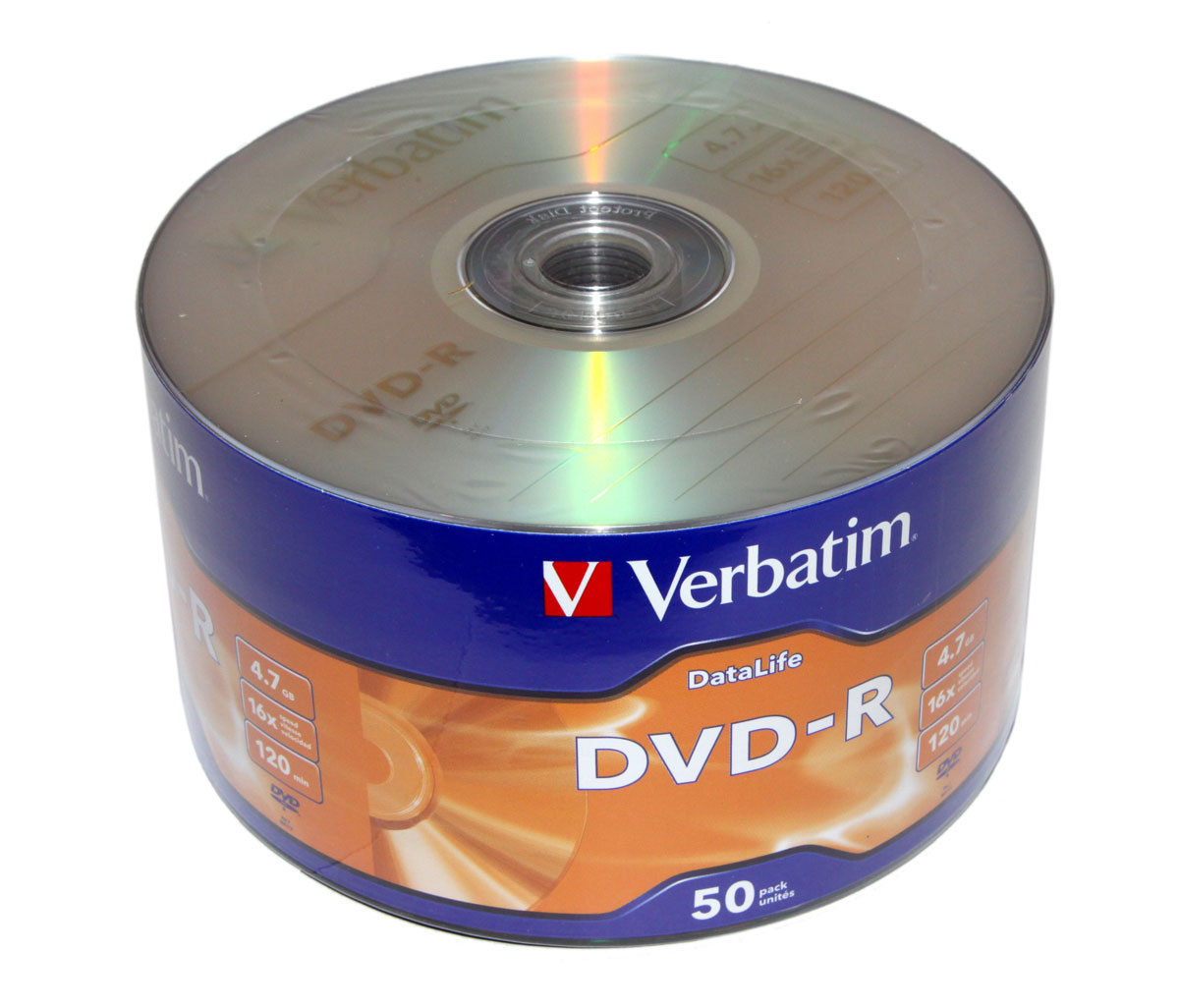 Диск DVD-R 4.7 Gb/120min 16x 50шт/уп. Bulk Verbatim - фото 3
