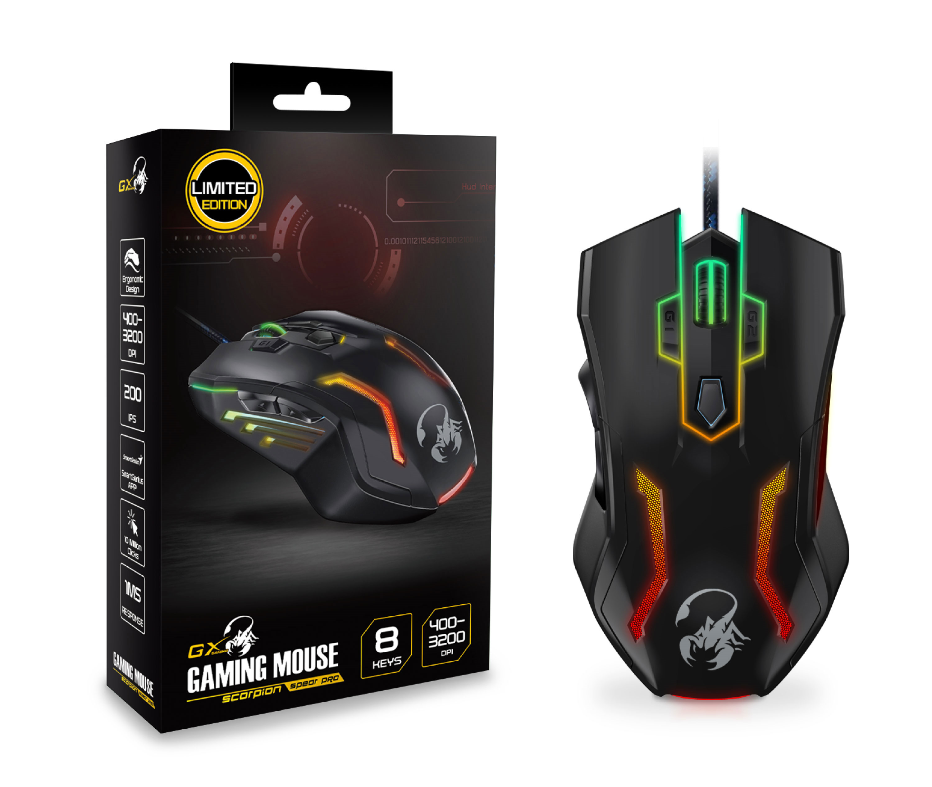 Мышь USB оптическая SCORPION SPEAR PRO Genius - фото 4