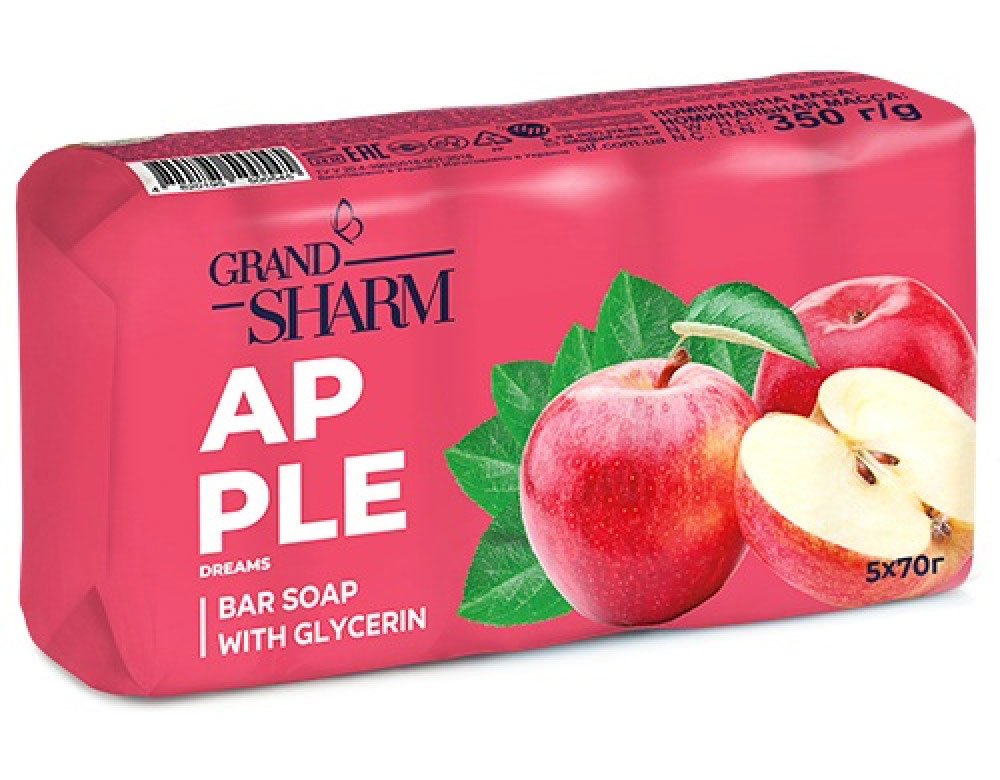 Мыло, 70гр.*5шт. Яблочные грезы, экопак Шарм - фото 1