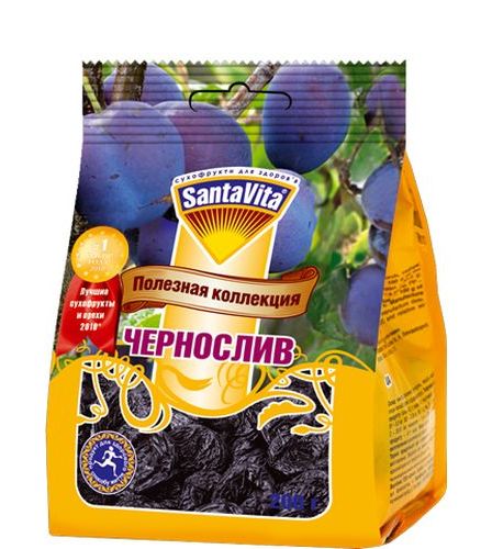 Сухофрукты Чернослив, 0,2кг. «Полезная коллекция» Santavita - фото 1