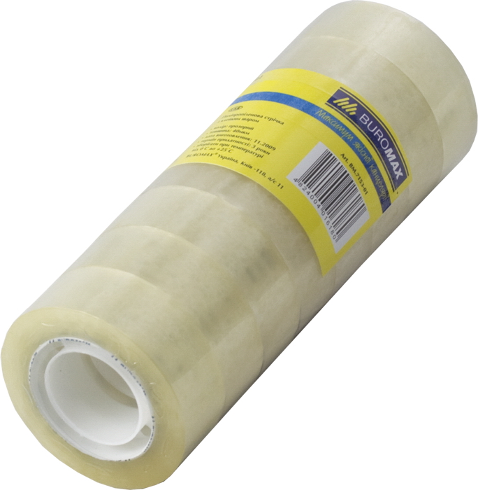 Скотч 18мм.,*30м. прозрачный, 8шт./уп. BuroMax - фото 1