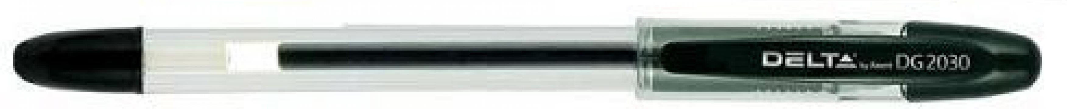 Ручка гельова DG2030, корпус, прозор., ст., чорн. Axent Delta - фото 1