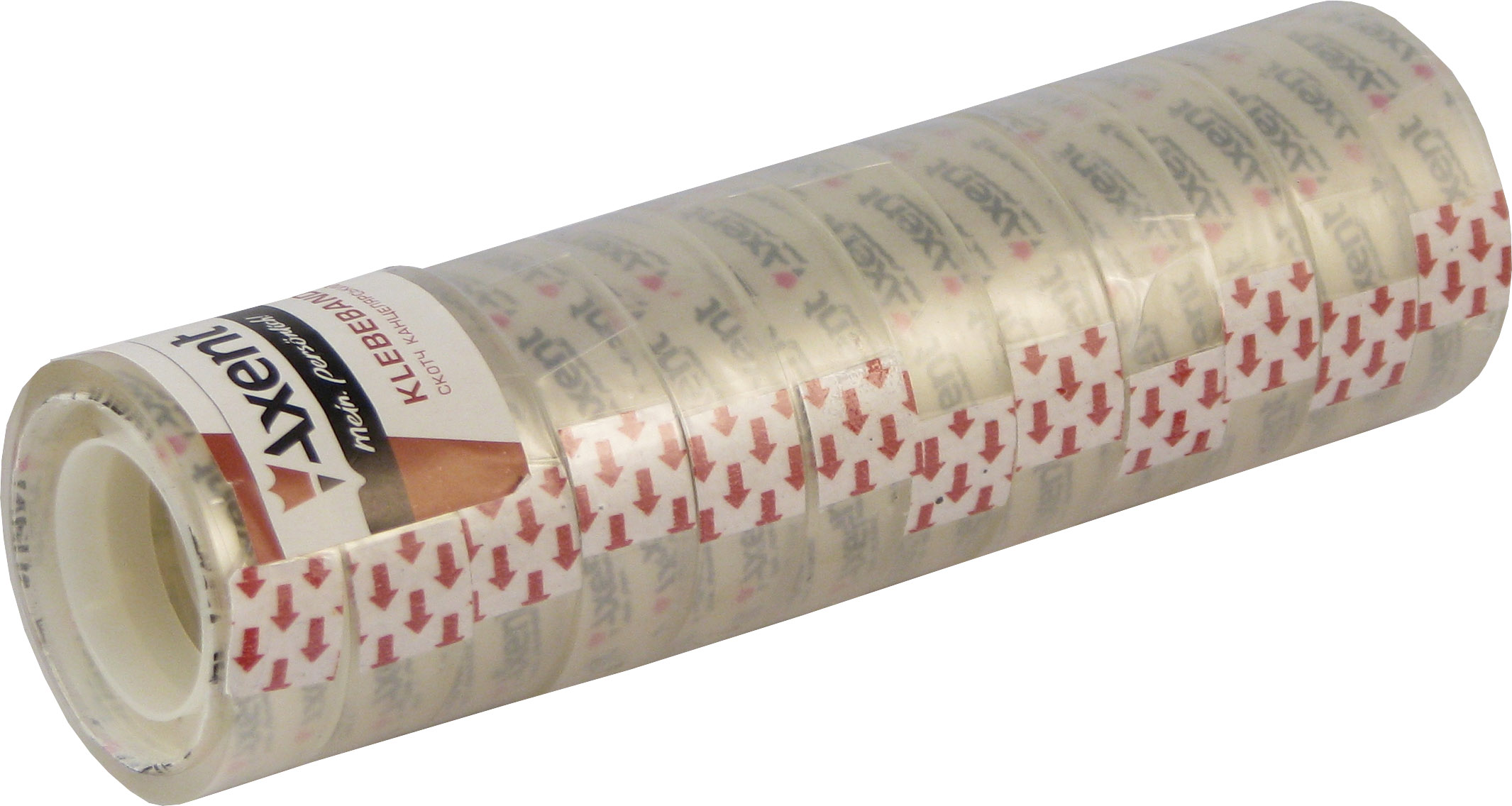 Клейка стрічка12мм.*10ярд., 12шт/уп., прозор. Axent - фото 1