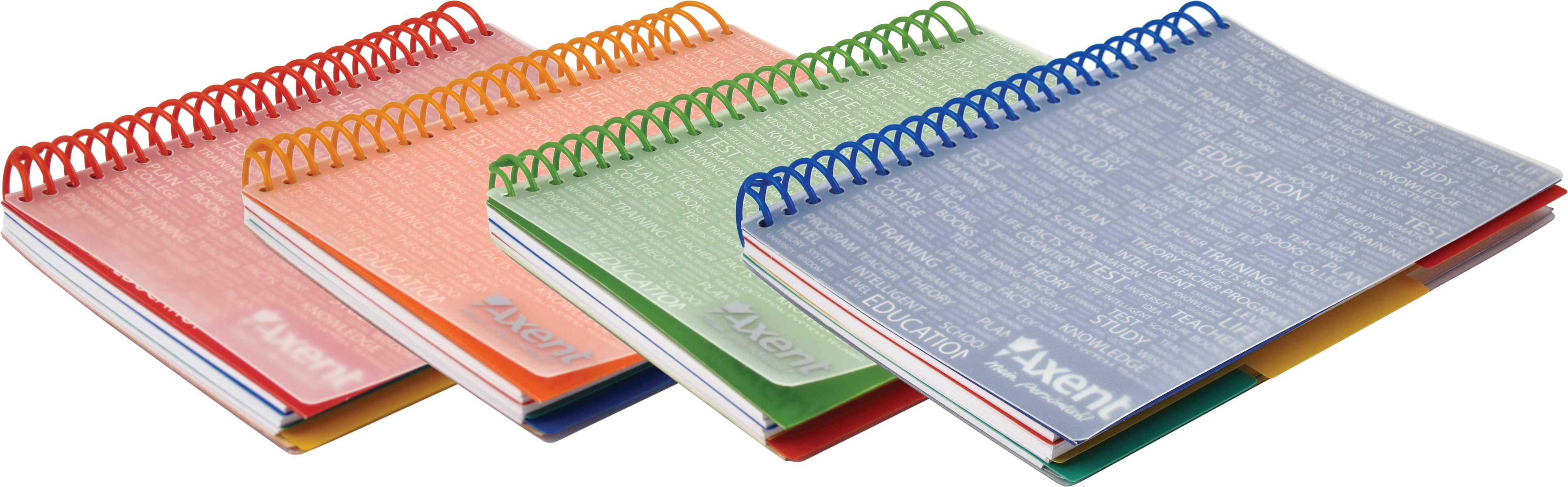 Зошит А5 на спіралі 120арк., з розділювачем, клітинка зелен. Axent - фото 1