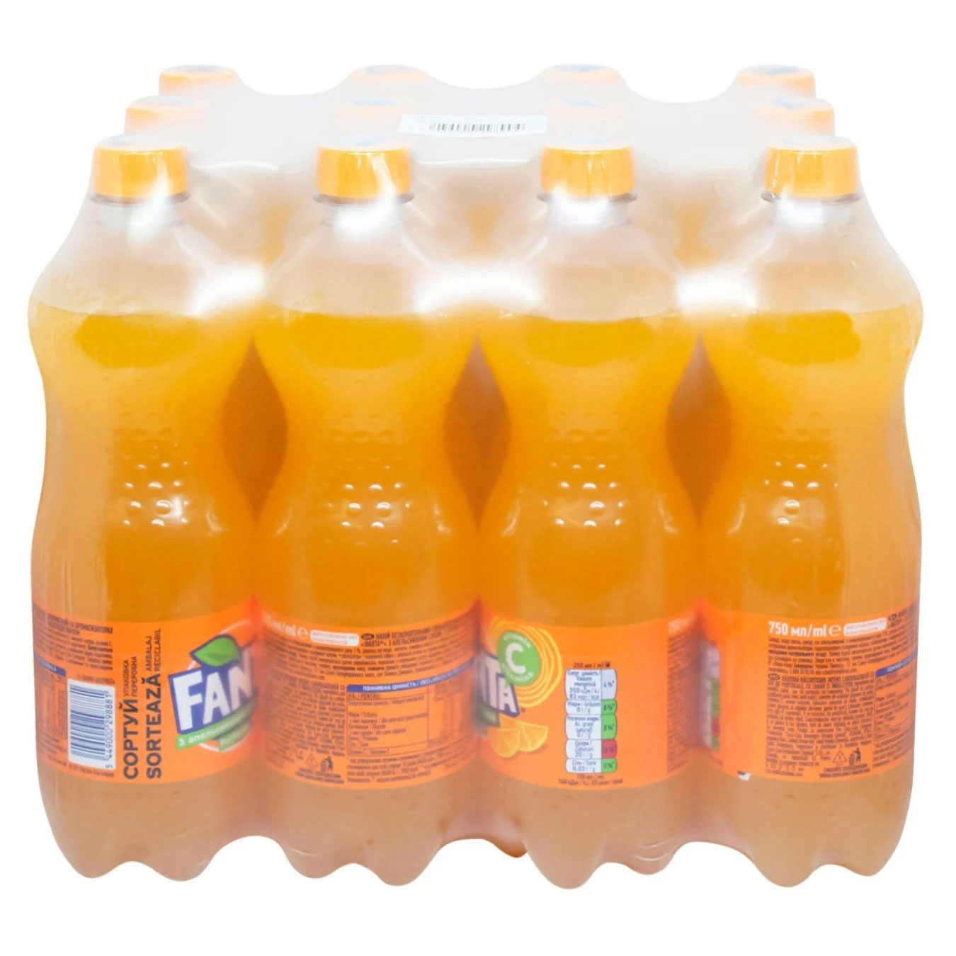 Напиток Фанта Апельсин, 0,75л., 12шт./уп., пластиковая бутылка Fanta - фото 2