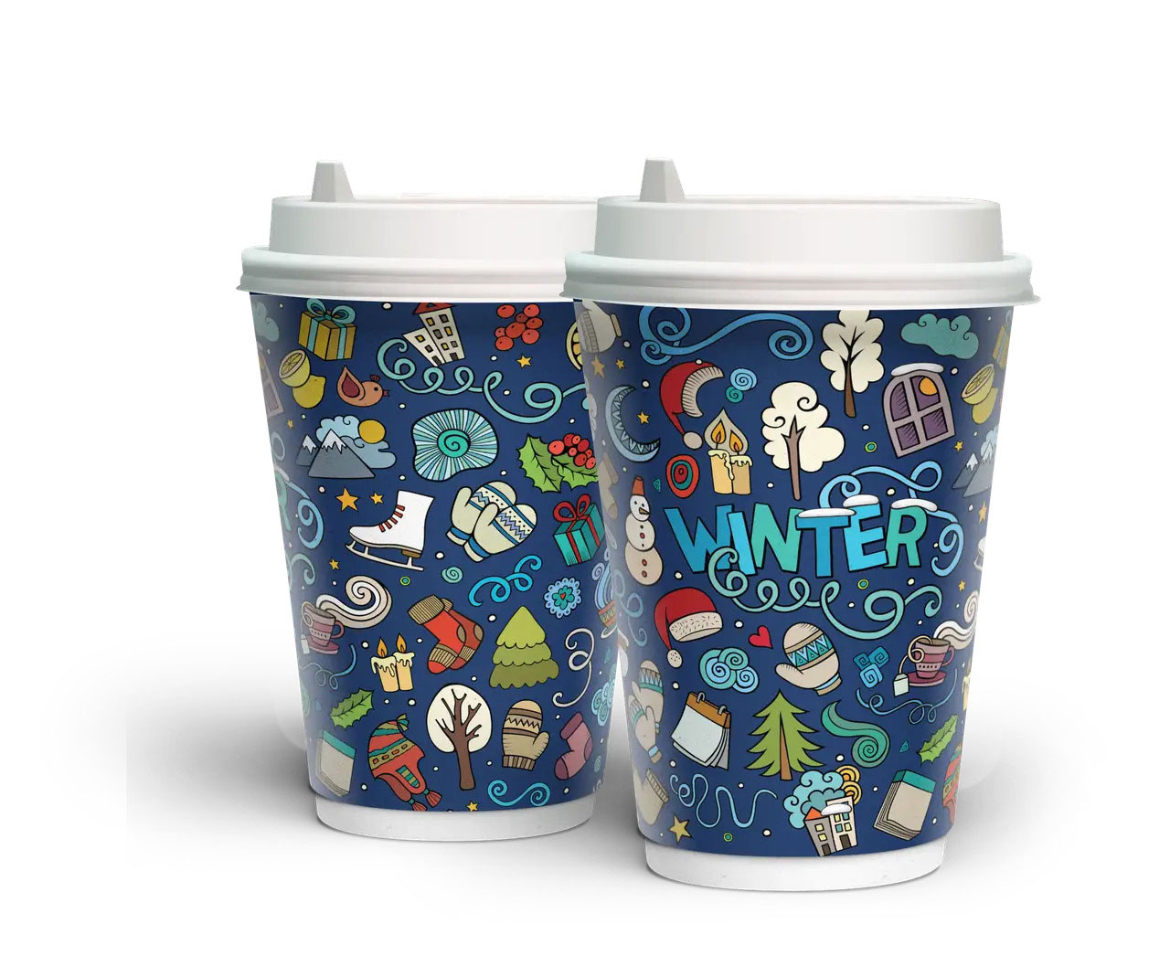 Кришка для стакана одноразового паперового діаметром 80мм.  (275-350мм.), 100шт/уп. Україна - фото 3