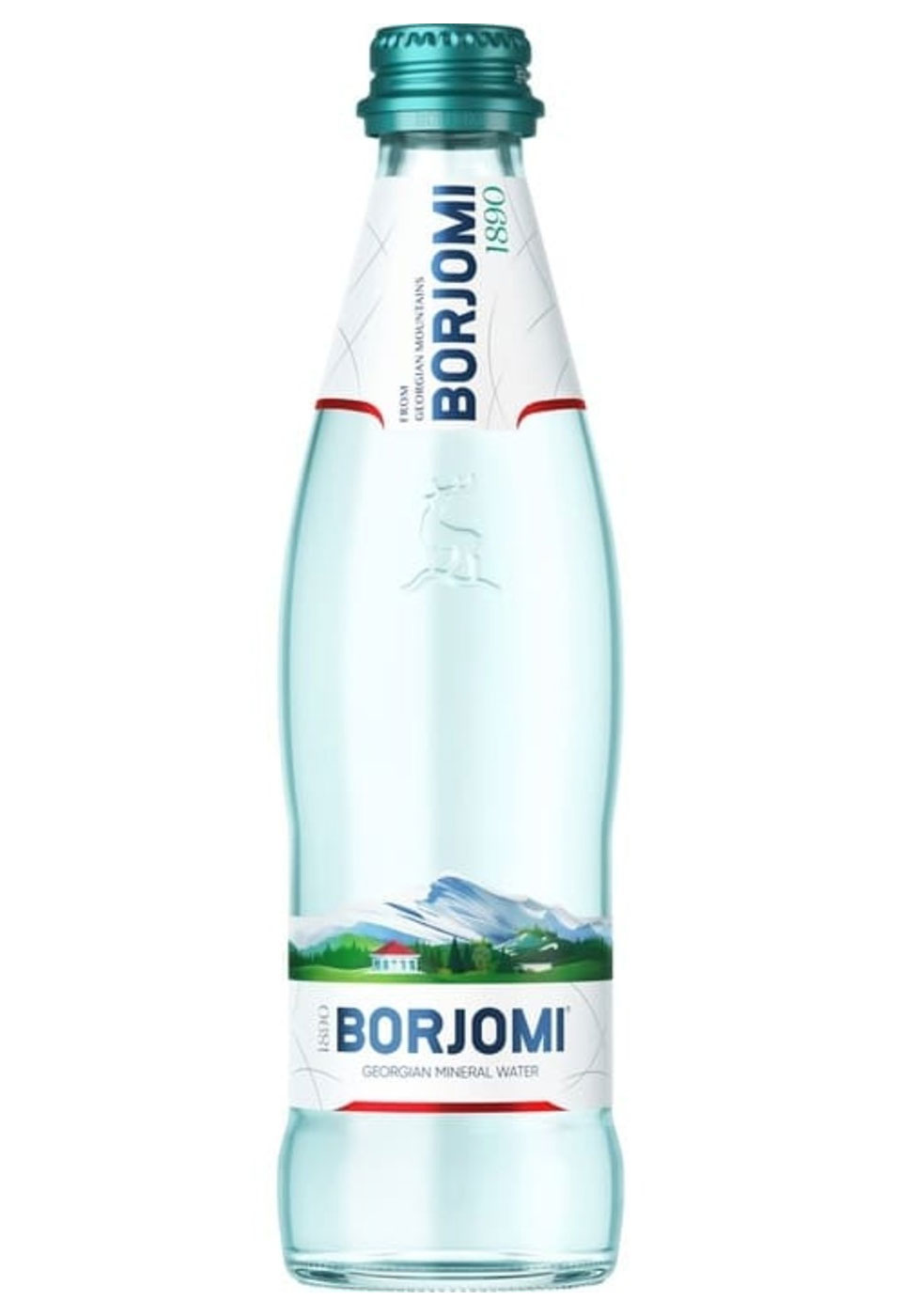 Вода минеральная газированная 0,33л., 12шт./уп., стеклянная бутылка Borjomi - фото 1