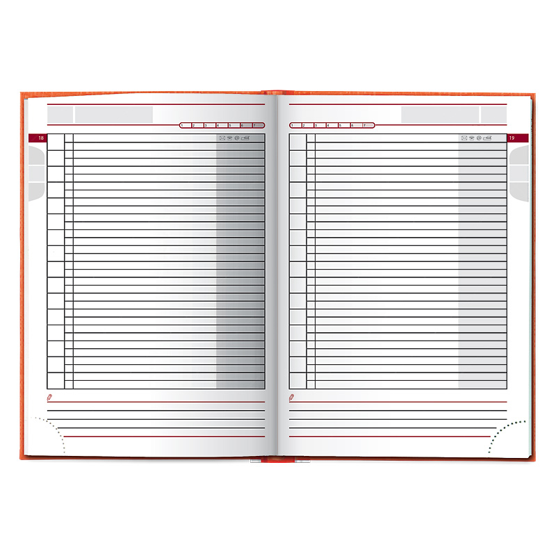 Ежедневник недатированный Агенда Wave, оранж. Brunnen - фото 2