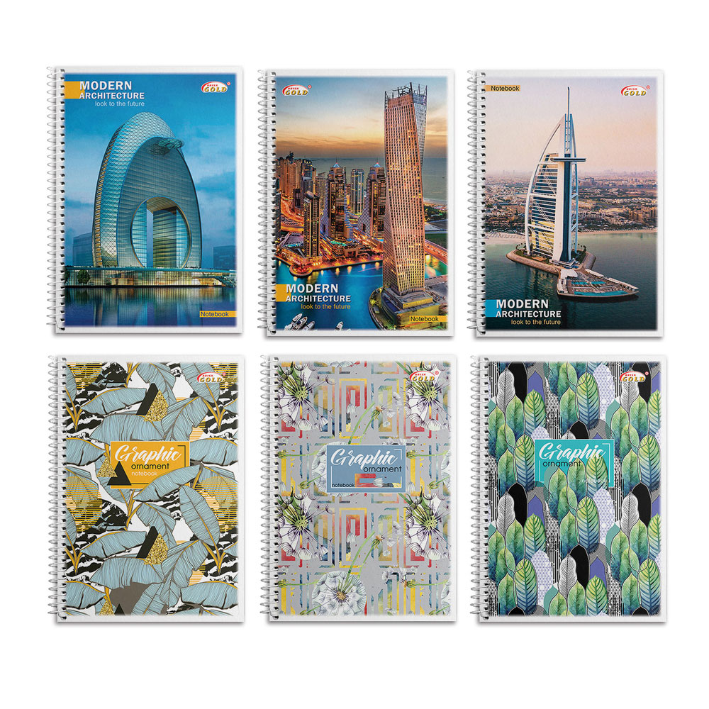Зошит на спіралі А5, 80арк., клітинка Gold, м'яка обкладинка, асорті Бріск - фото 2