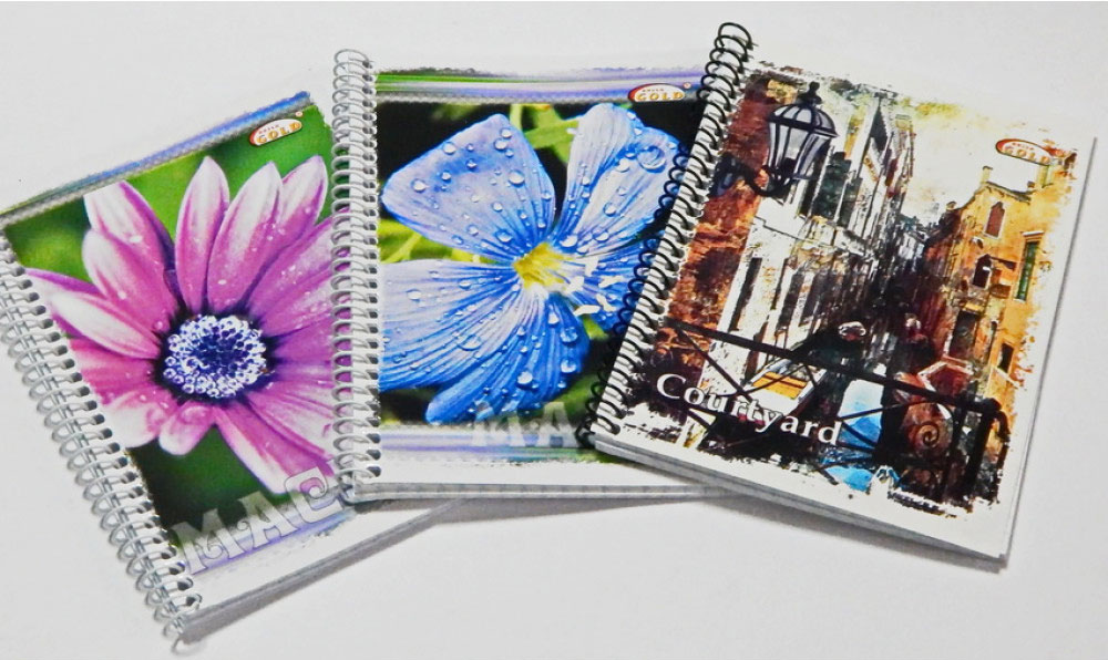 Зошит на спіралі А6, 48арк., клітинка, Gold, м'яка обкладинка  Бріск - фото 3