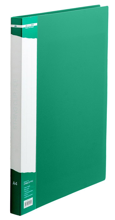 Папка со скоросшивателем и карманом 18мм., пластик, зелен. BuroMax - фото 1